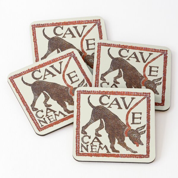 Item preview, Antique Roman Mosaic Cave Canem Beware The Dog designed and sold by Pixelchicken.