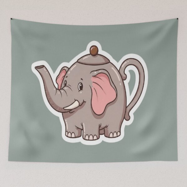 Item preview,  Elephant Teapot designed and sold by StickersRyous.