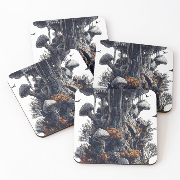 Item preview, shrooms skull nature landscape fantasy world dejco.art  designed and sold by dejco.art.