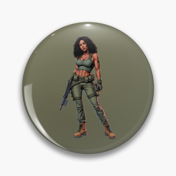 Item preview, Black Female Soldier designed and sold by macadolie.