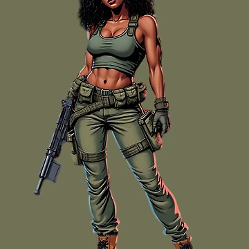 Imagen de la obra Mujer soldado negra de macadolie