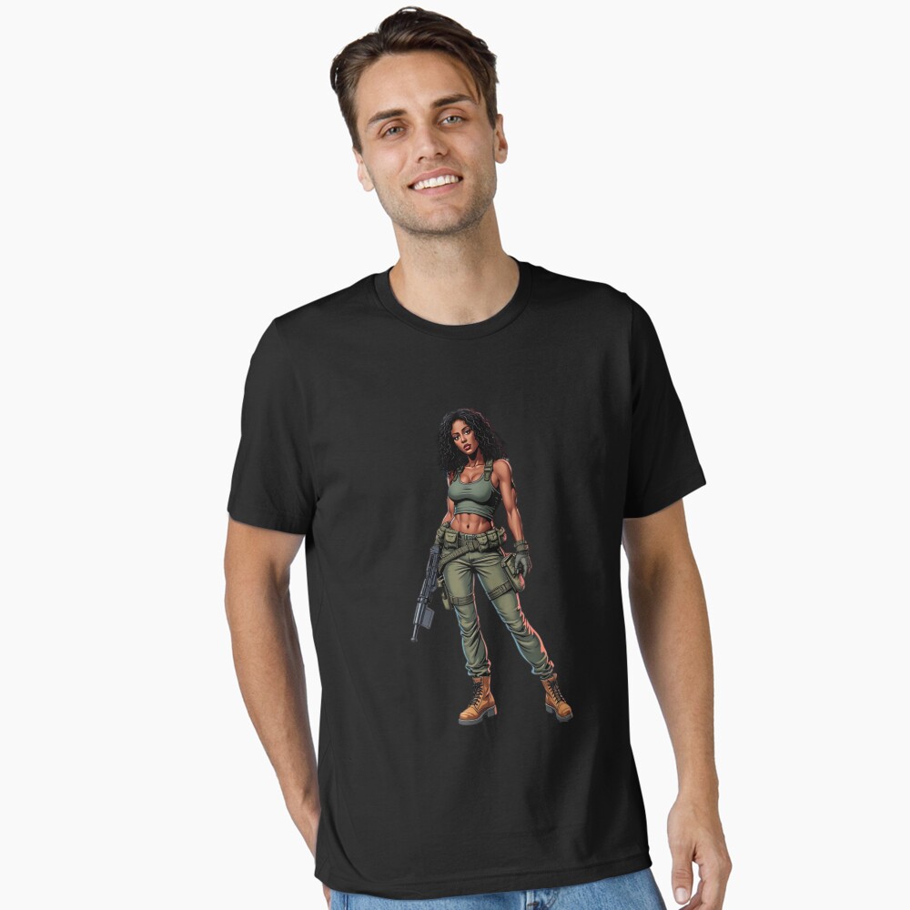 Vista previa del artículo con la obra «Camiseta esencial», diseñado y vendido por macadolie.