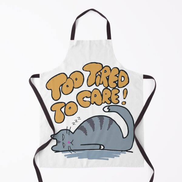 Item preview, Too tired to care - sleepy cute cat designed and sold by TheRubberOnion.