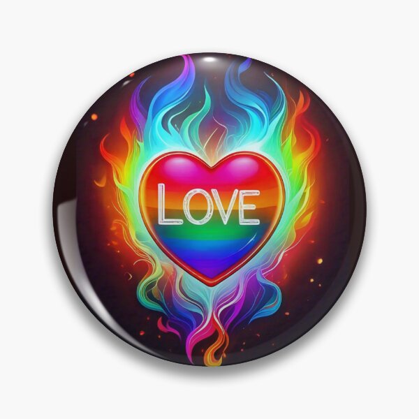 Item preview, Rainbow Heart on Fire 4 designed and sold by Heartbreaker Creative.