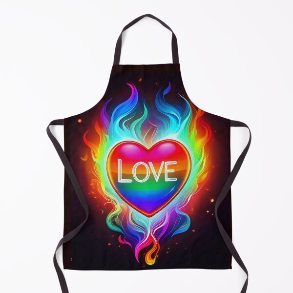 Item preview, Rainbow Heart on Fire 4 designed and sold by Heartbreaker Creative.
