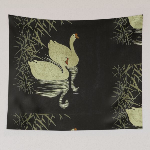 Item preview, Olive Drab Geese in Midnight Silence (1928) - dePace' designed and sold by mrpropcake.