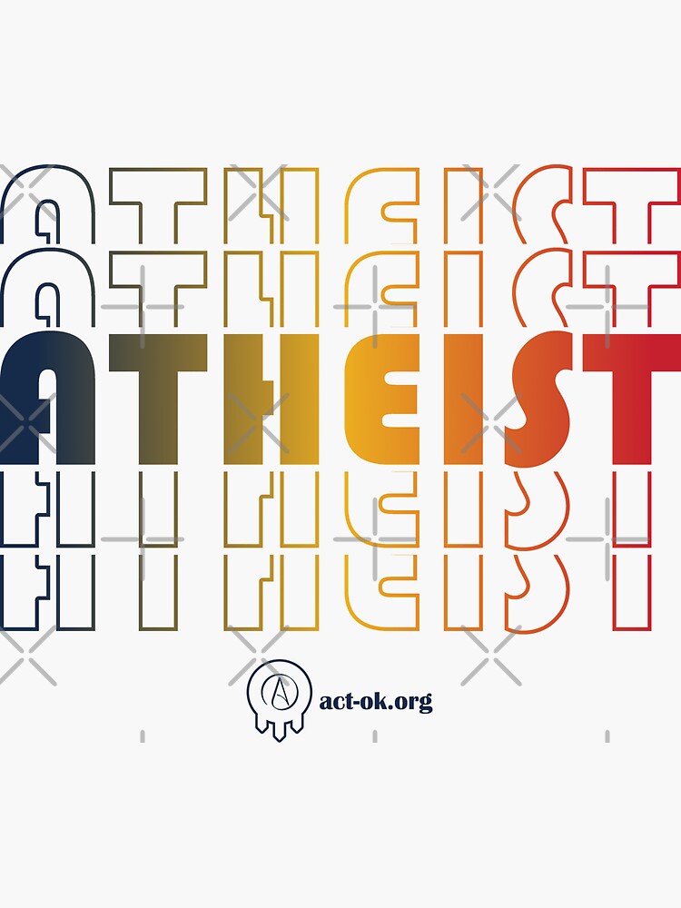 Thumbnail 3 of 3, Sticker, Atheist Duplicate designed and sold by ACTBOD.
