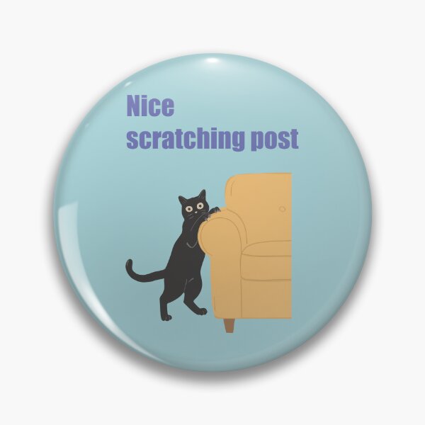 Item preview, Mischievous cat art : Nice scratching post Blue version designed and sold by TheGrandLordCat.