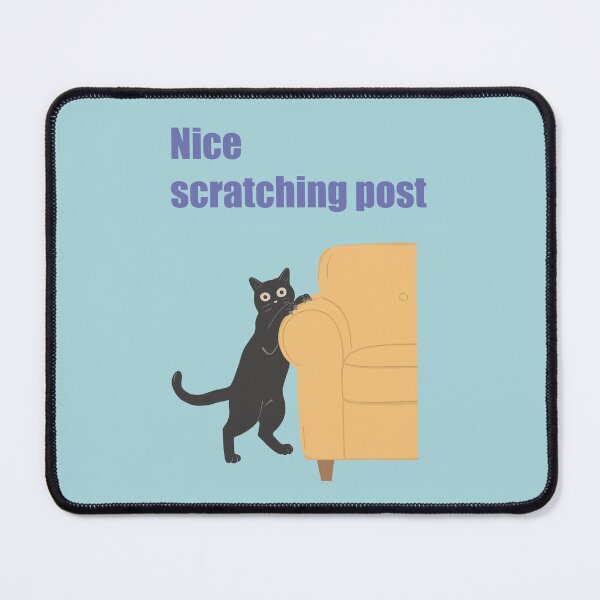 Item preview, Mischievous cat art : Nice scratching post Blue version designed and sold by TheGrandLordCat.