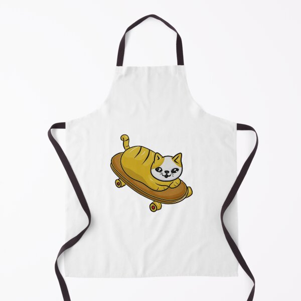 Item preview, Cute yellow skater cat on a skateboard designed and sold by Joncasmiart.
