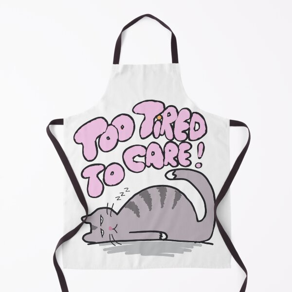 Item preview, Too tired to care - sleepy cute cat designed and sold by TheRubberOnion.