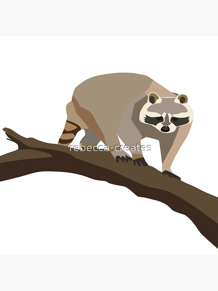 Thumbnail 7 of 7, Framed Art Print, Wildlife: Raccoon in Tree designed and sold by rebecca-creates.
