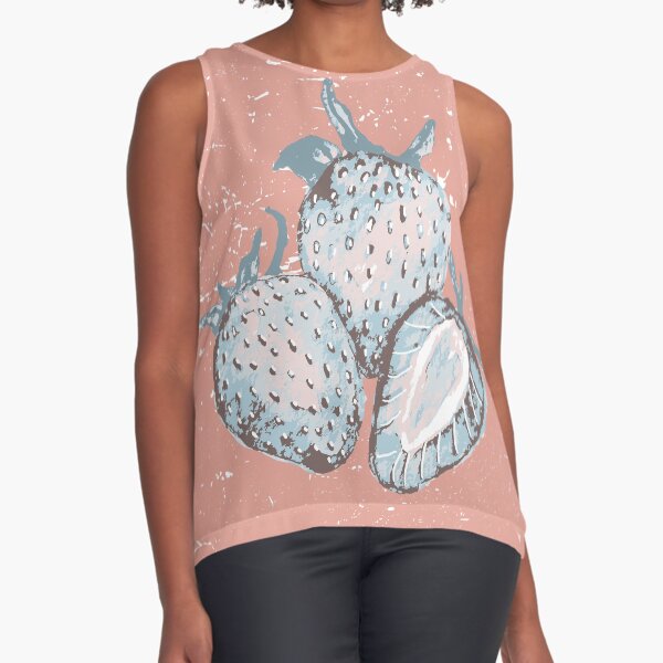 Vista previa del artículo con la obra «Fresas con textura», diseñado y vendido por oppositedge.