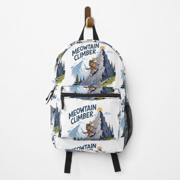 Item preview, Meowtain Climber – Adventure Cat Scaling a Mountain designed and sold by bannzy.