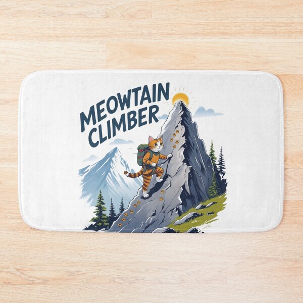 Item preview, Meowtain Climber – Adventure Cat Scaling a Mountain designed and sold by bannzy.