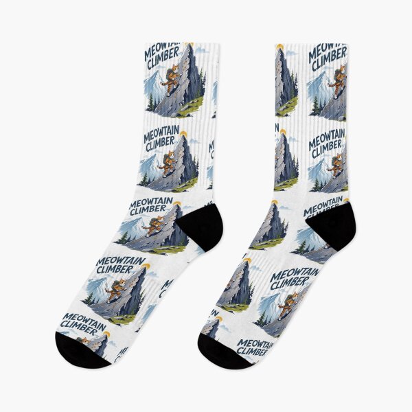 Item preview, Meowtain Climber – Adventure Cat Scaling a Mountain designed and sold by bannzy.