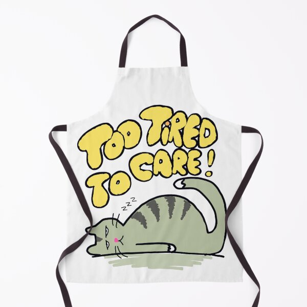 Item preview, Too tired to care - sleepy cute cat designed and sold by TheRubberOnion.