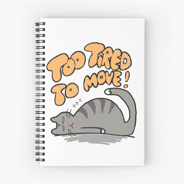 Item preview, Too tired to move - sleepy cute cat designed and sold by TheRubberOnion.