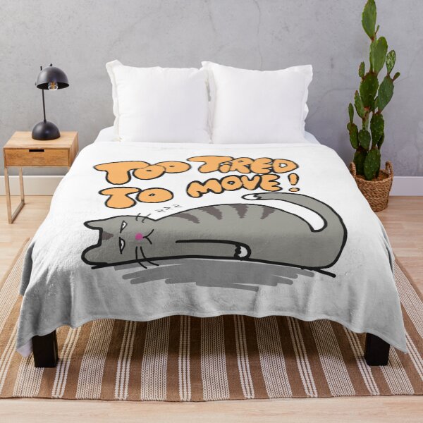 Item preview, Too tired to move - sleepy cute cat designed and sold by TheRubberOnion.