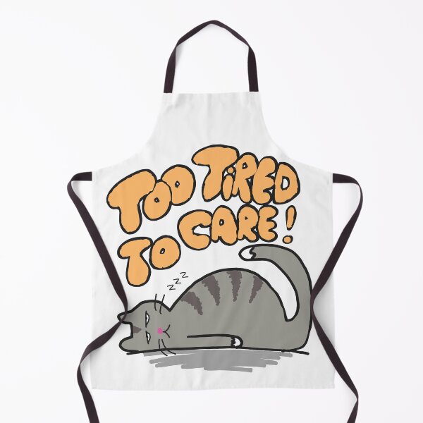 Item preview, Too tired to care - sleepy cute cat designed and sold by TheRubberOnion.