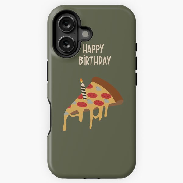 Item preview, Happy Birthday Slice of Pizza Pepperoni and Mushrooms with a Candle	 designed and sold by AlginaPugachova.