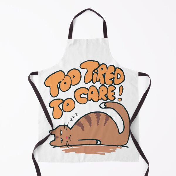 Item preview, Too tired to care - sleepy cute cat designed and sold by TheRubberOnion.