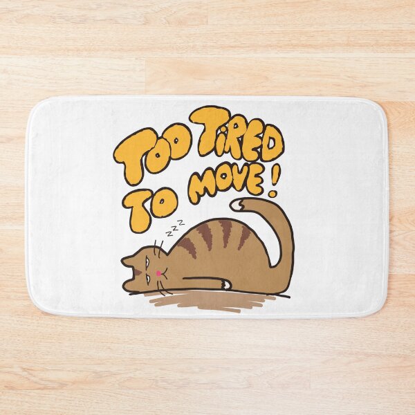 Item preview, Too tired to move - sleepy cute cat designed and sold by TheRubberOnion.