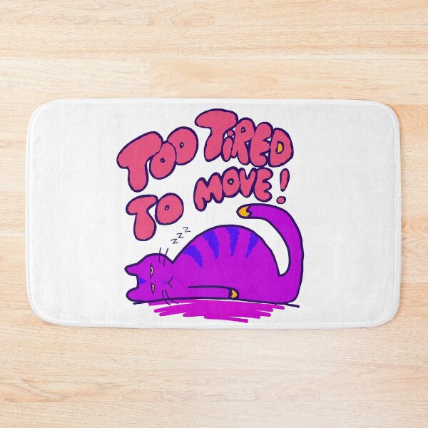 Item preview, Too tired to move - sleepy cute cat designed and sold by TheRubberOnion.