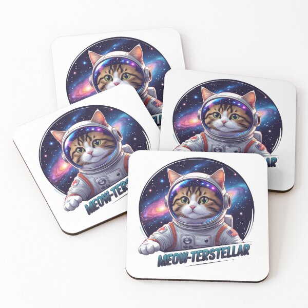 Item preview, Meow-terstellar – Cute Astronaut Cat Floating in Space designed and sold by bannzy.