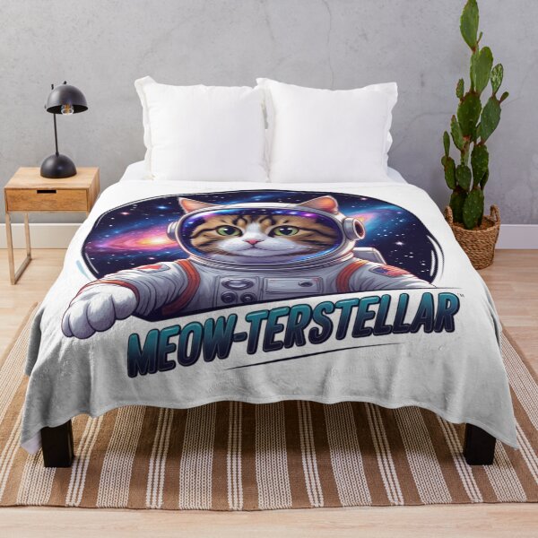 Item preview, Meow-terstellar – Cute Astronaut Cat Floating in Space designed and sold by bannzy.