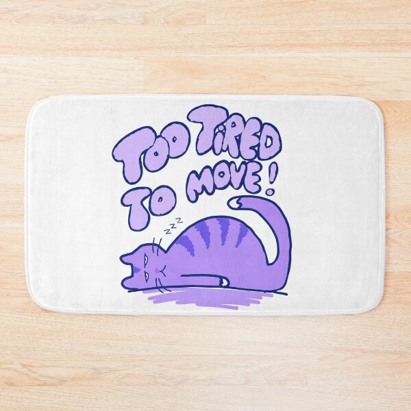 Item preview, Too tired to move - sleepy cute cat designed and sold by TheRubberOnion.