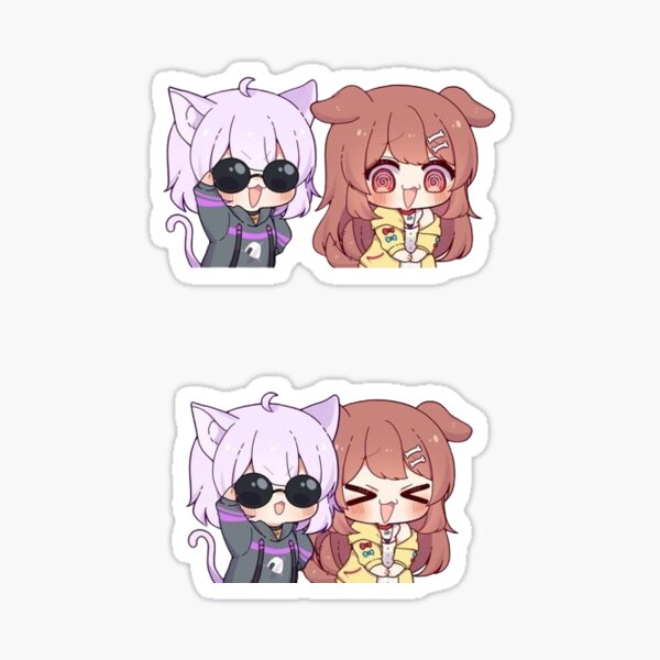 Item preview, Inugami Korone & Nekomata Okayu pack designed and sold by DanielaDuartey.
