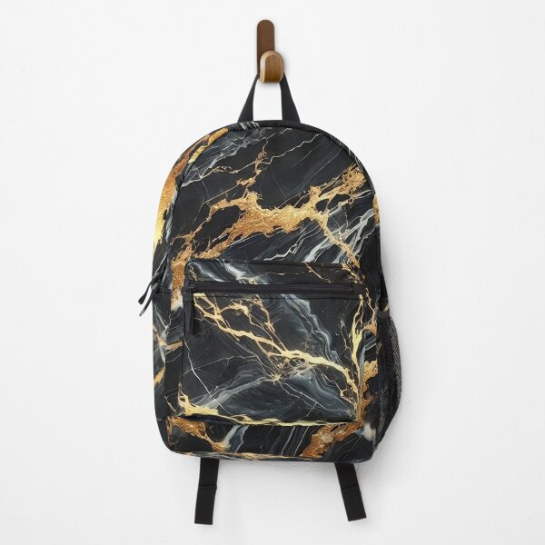 Item preview, Layered Gold and Creamy White Vein Nero Marble II designed and sold by Stageless Designs.