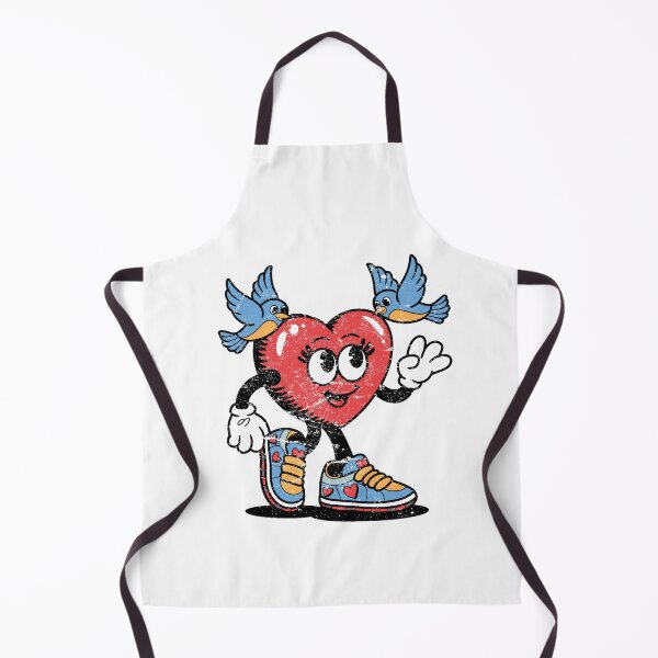 Item preview, Retro Cartoon Heart with Bluebirds designed and sold by TynesDesign.