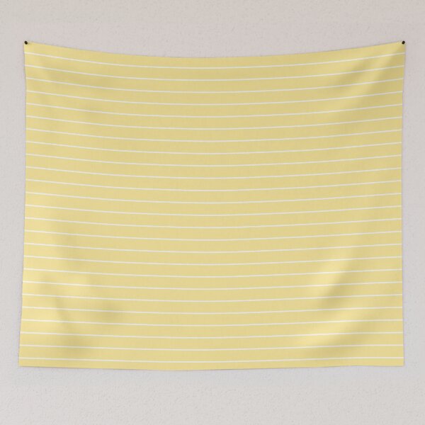 Item preview, Buttery Yellow with White Breton Stripes designed and sold by BubbleGalaxy.
