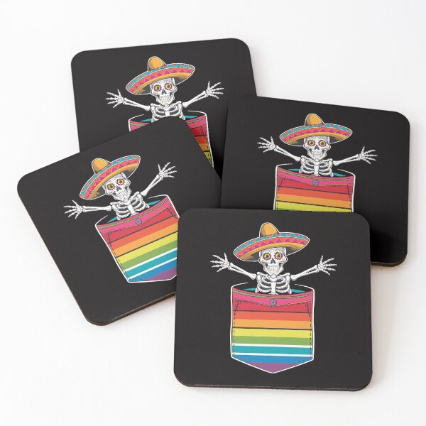 Item preview, Serape Skeleton Mariachi – Festive Cinco De Mayo Pocket Art designed and sold by InspireSticker.