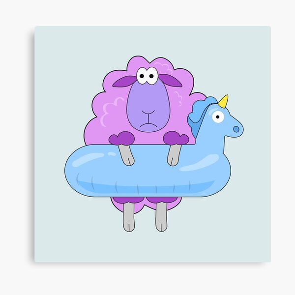 Item preview, Cute sheep funny cartoon on vacation and swimming designed and sold by AlginaPugachova.