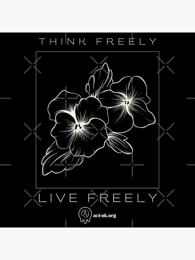 Thumbnail 3 of 3, Sticker, Think Freely designed and sold by ACTBOD.