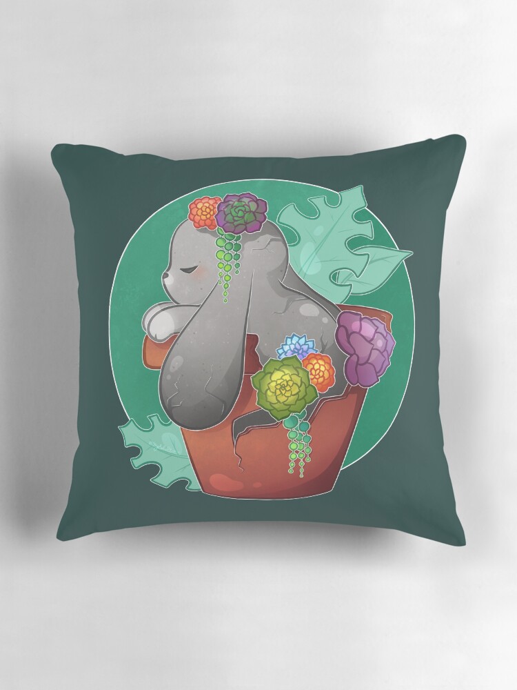 Thumbnail 3 von 4, Kissen, Saftiger Gartenhase designt und verkauft von heysoleilart.