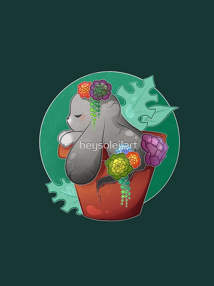 Thumbnail 5 of 5, Graphic T-Shirt, Succulent Garden Bunny designed and sold by heysoleilart.