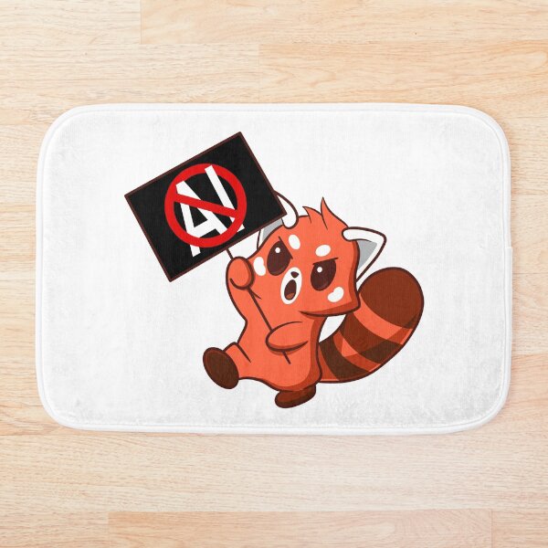 Item preview, Red Panda Stands Against AI Generated Image designed and sold by RedPandaTee.
