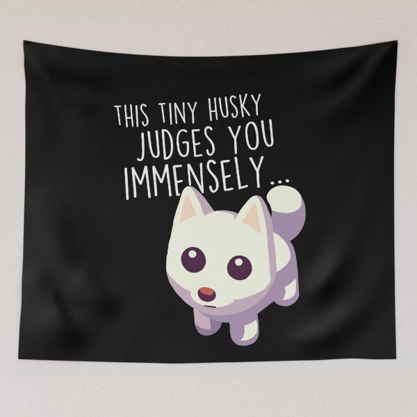 Item preview, Tiny White Husky Dog Judges designed and sold by Clara Hollins.