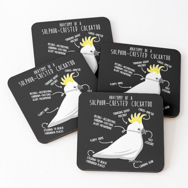 Item preview, Sulphur-Crested Cockatoo Parrot Anatomy designed and sold by Clara Hollins.