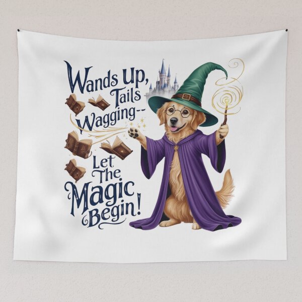 Item preview, Magical Wizard Dog – Fantasy Spellcaster Pup Design designed and sold by bannzy.