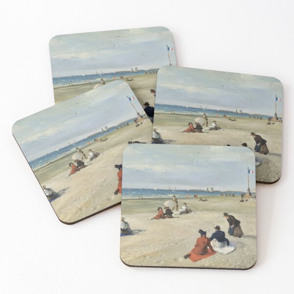 Item preview, 19th-Century French Beach Scene – Timeless Coastal Charm designed and sold by CARRAANN.