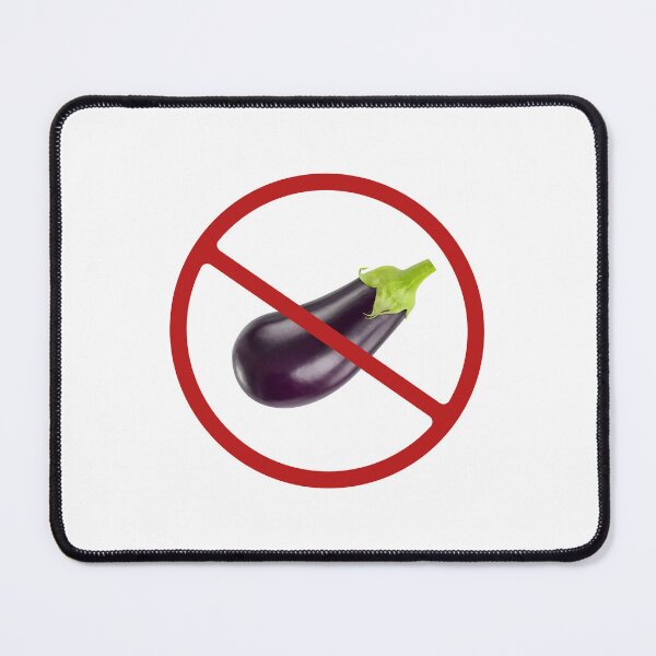Item preview, Prohibited Purple Eggplant Aubergine Sign, Black, Red, White Signage designed and sold by AASparksDesigns.