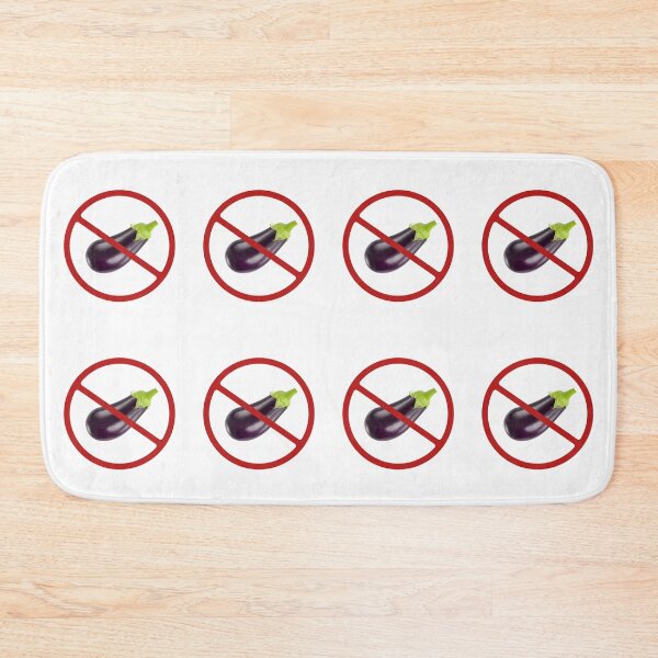 Item preview, Prohibited Purple Eggplant Aubergine Sign, Black, Red, White Signage designed and sold by AASparksDesigns.
