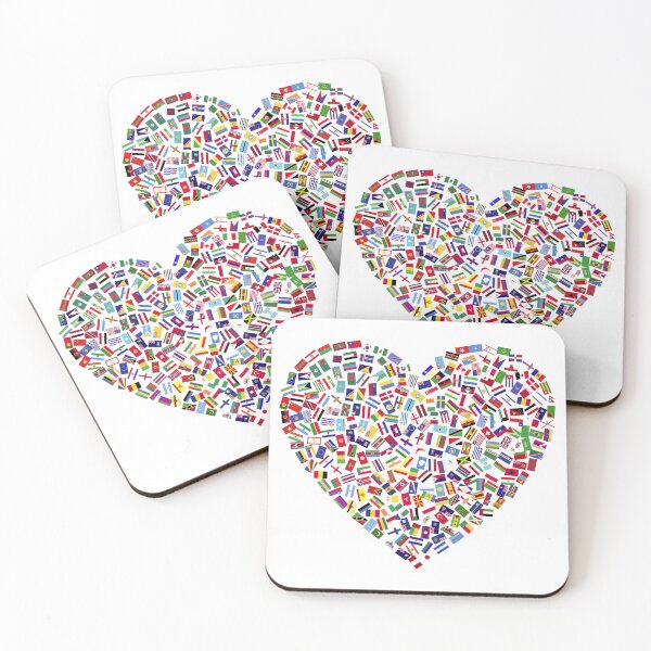 Item preview, world flags -  heart designed and sold by javaoverride.