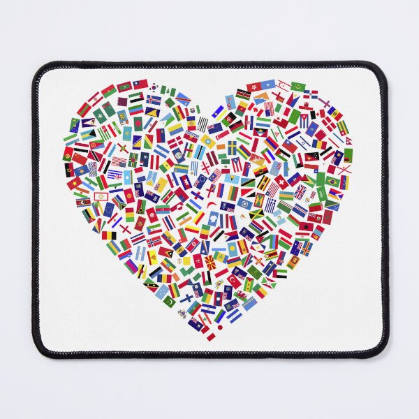 Item preview, world flags - heart designed and sold by javaoverride.