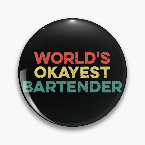 Item preview, World's Okayest Bartender - Bar Waiter Waitress Gift designed and sold by zeviwanty.